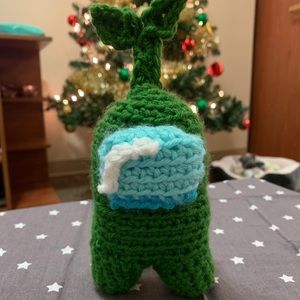 Handmade Green Plant Among Us Plushie